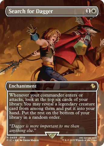 Search for Dagger - Borderless - Foil (Final Fantasy Commander)(FIC-459)(R)