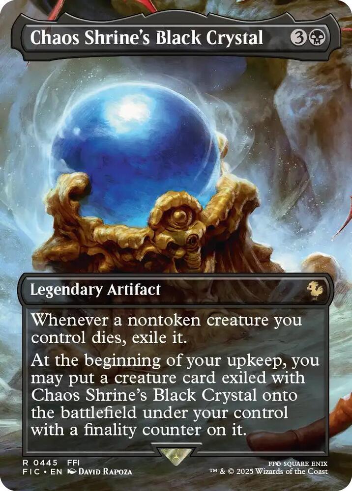 Chaos Shrine's Black Crystal - Borderless - Foil (Final Fantasy Commander)(FIC-445)(R)