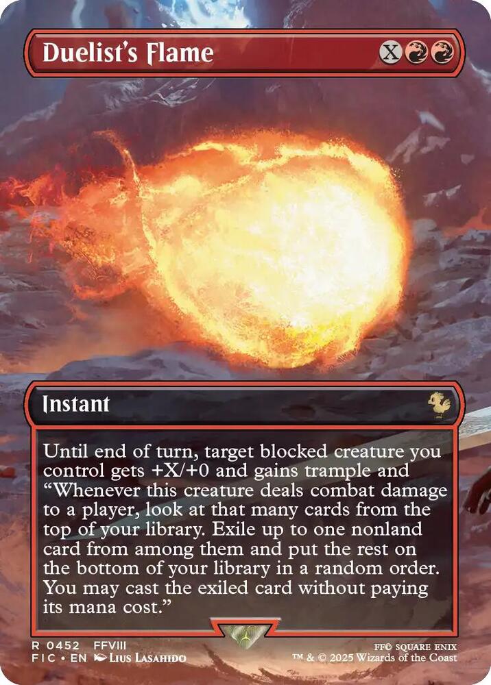Duelist's Flame - Borderless - Foil (Final Fantasy Commander)(FIC-452)(R)