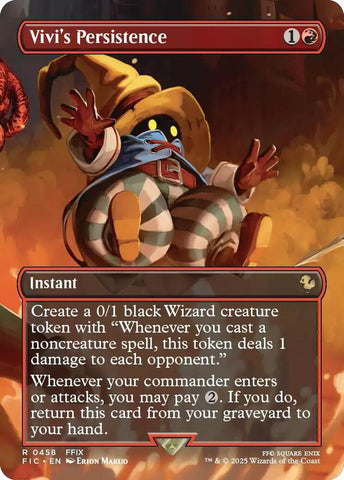 Vivi's Persistence - Borderless - Foil (Final Fantasy Commander)(FIC-458)(R)