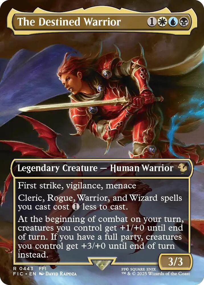 The Destined Warrior - Borderless - Foil (Final Fantasy Commander)(FIC-443)(R)