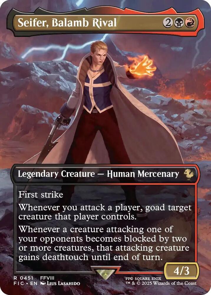 Seifer, Balamb Rival - Borderless - Foil (Final Fantasy Commander)(FIC-451)(R)