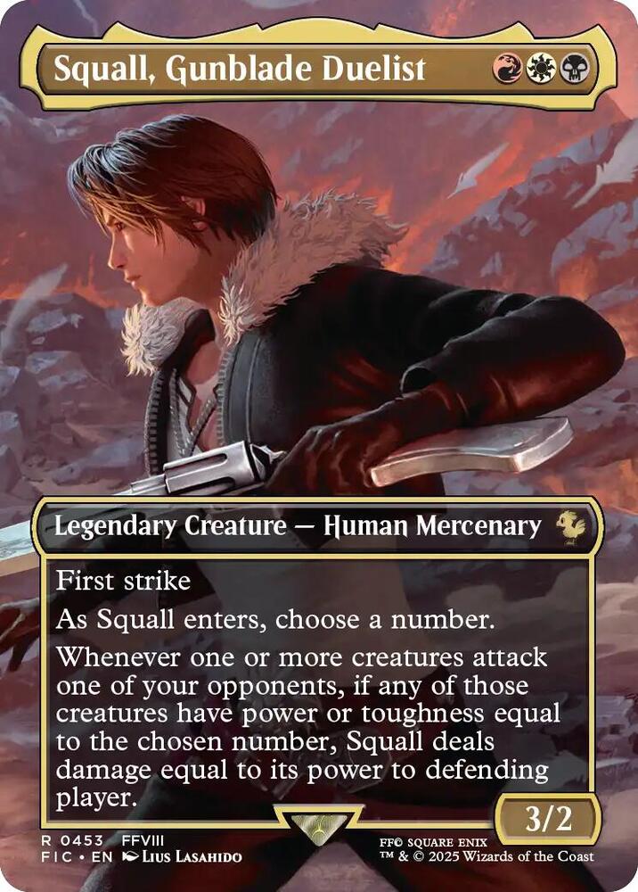 Squall, Gunblade Duelist - Borderless (Final Fantasy Commander)(FIC-453)(R)