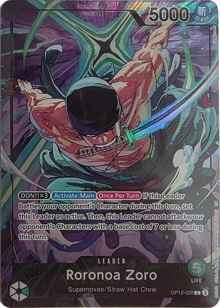 Roronoa Zoro - OP12-020 [Official Playmat Limited Edition Vol.4] [Foil] (One Piece Promotion Cards)(OP12-020)(L)