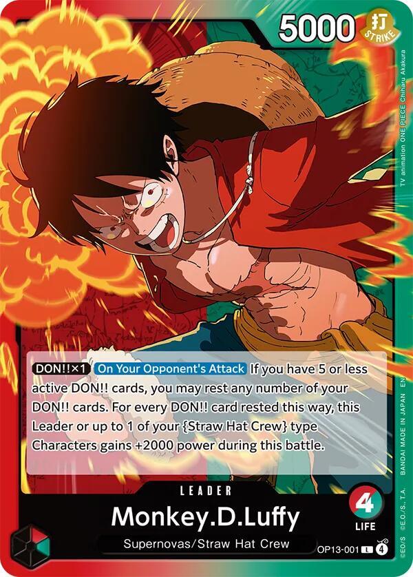 Monkey.D.Luffy (001) (Carrying On His Will)(OP13-001)(L)