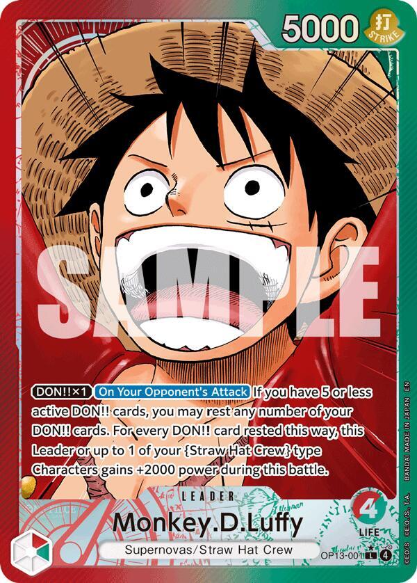 Monkey.D.Luffy (001) - Alternate Art - Foil (Carrying On His Will)(OP13-001)(L)