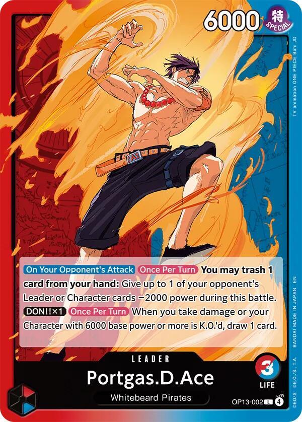 Portgas.D.Ace (002) (Carrying On His Will)(OP13-002)(L)