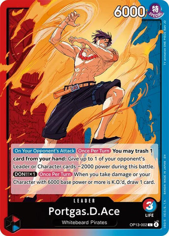 Portgas.D.Ace (002) (Carrying On His Will)(OP13-002)(L)