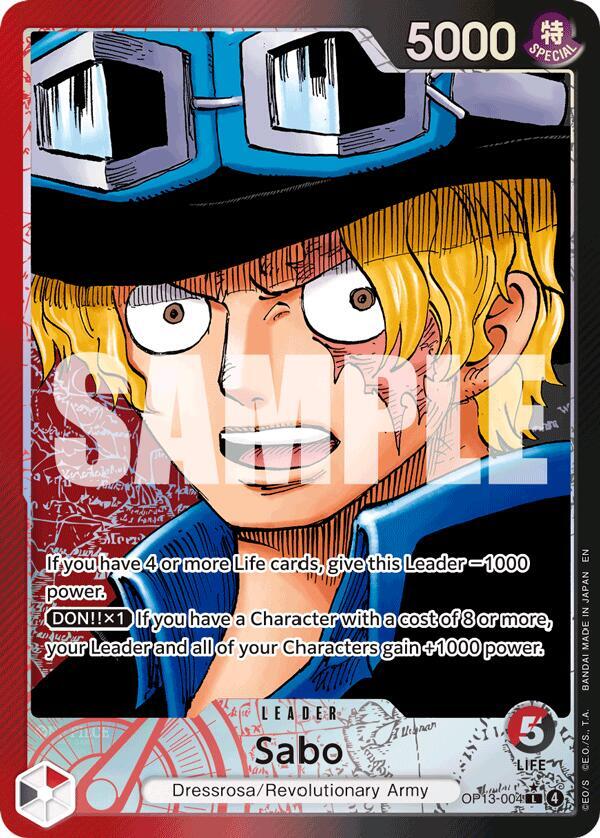 Sabo (004) - Alternate Art - Foil (Carrying On His Will)(OP13-004)(L)
