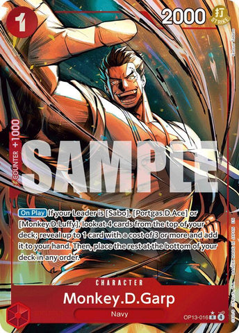 Monkey.D.Garp - Alternate Art - Foil (Carrying On His Will)(OP13-016)(R)