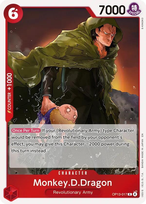Monkey.D.Dragon - Foil (Carrying On His Will)(OP13-017)(R)