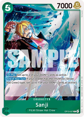 Sanji - Foil (Carrying On His Will)(OP13-027)(R)