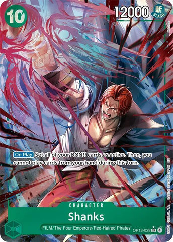 Shanks (028) - Alternate Art - Foil (Carrying On His Will)(OP13-028)(SR)