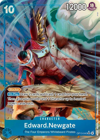 Edward.Newgate - Alternate Art - Foil (Carrying On His Will)(OP13-042)(SR)