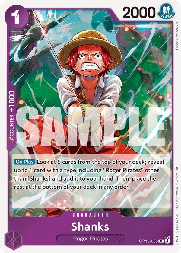 Shanks (065) - Foil (Carrying On His Will)(OP13-065)(R)