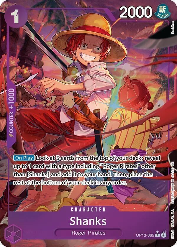 Shanks (065) - Alternate Art - Foil (Carrying On His Will)(OP13-065)(R)