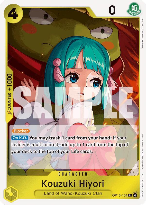 Kouzuki Hiyori - Foil (Carrying On His Will)(OP13-104)(R)