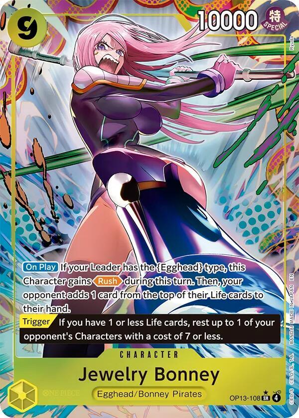 Jewelry Bonney (108) - Alternate Art - Foil (Carrying On His Will)(OP13-108)(SR)