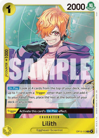 Lilith - Foil (Carrying On His Will)(OP13-113)(R)