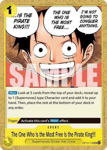 The One Who Is the Most Free Is the Pirate King!!! (Carrying On His Will)(OP13-116)(UC)