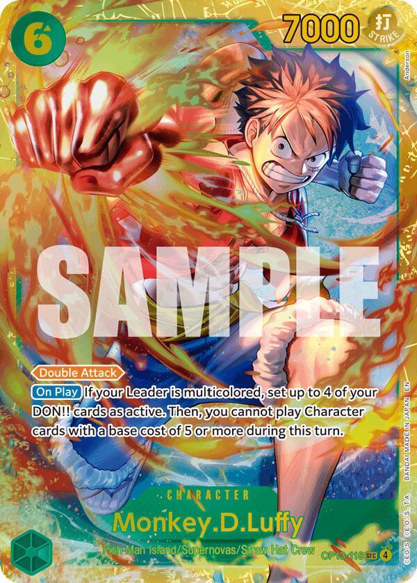 Monkey.D.Luffy (118) - Foil (Carrying On His Will)(OP13-118)(SEC)