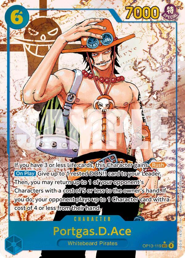 Portgas.D.Ace (119) - Parallel - Foil (Carrying On His Will)(OP13-119)(SEC)
