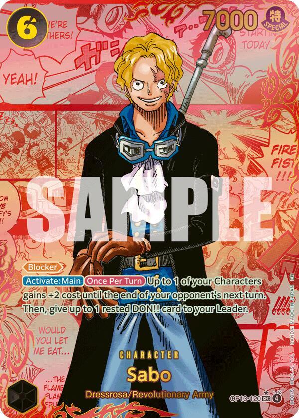 Sabo (120) (Red Super Alternate Art) - Foil (Carrying On His Will)(OP13-120)(SEC)