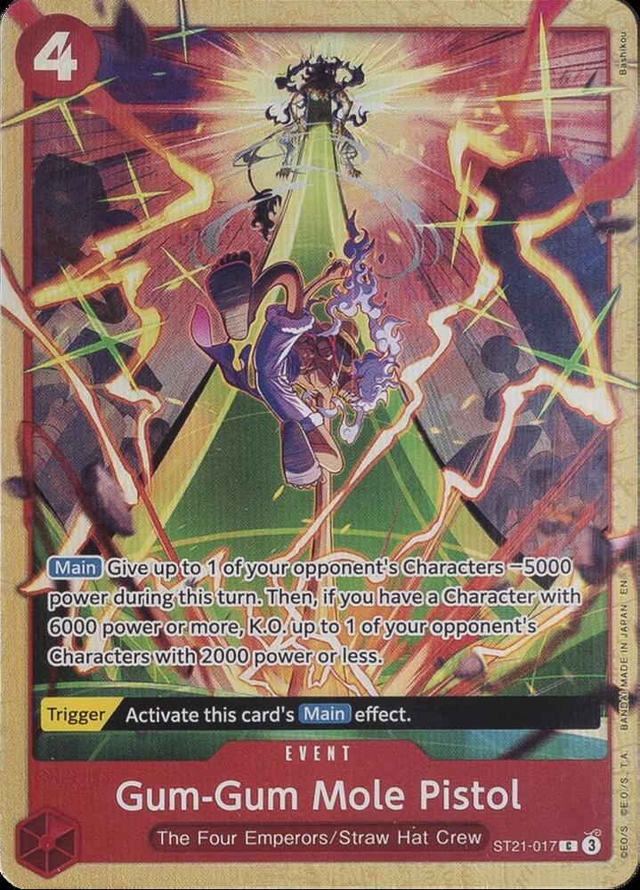 Gum-Gum Mole Pistol [Premium Card Collection -Best Selection Vol. 5-] [Foil] (One Piece Promotion Cards)(ST21-017)(C)