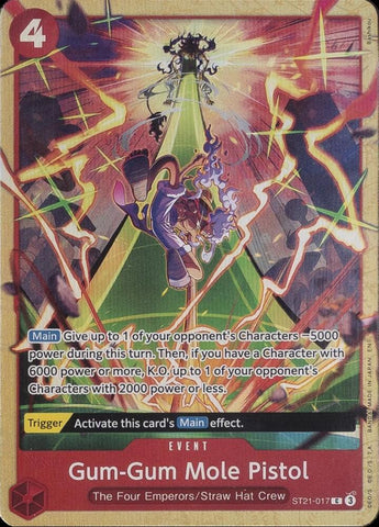 Gum-Gum Mole Pistol [Premium Card Collection -Best Selection Vol. 5-] [Foil] (One Piece Promotion Cards)(ST21-017)(C)