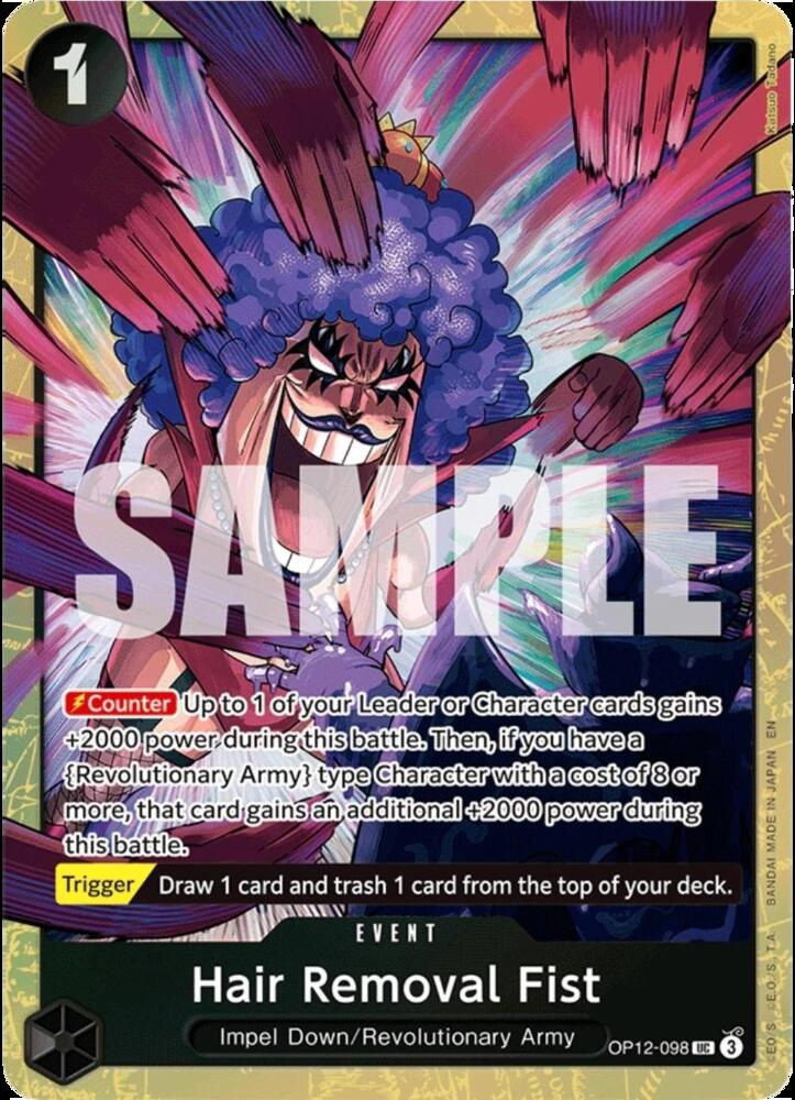 Hair Removal Fist [Premium Card Collection -Best Selection Vol. 5-] [Foil] (One Piece Promotion Cards)(OP12-098)(UC)