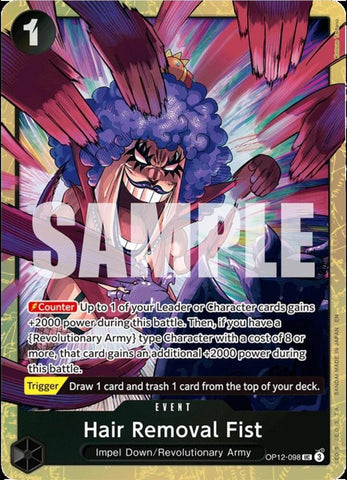 Hair Removal Fist [Premium Card Collection -Best Selection Vol. 5-] [Foil] (One Piece Promotion Cards)(OP12-098)(UC)