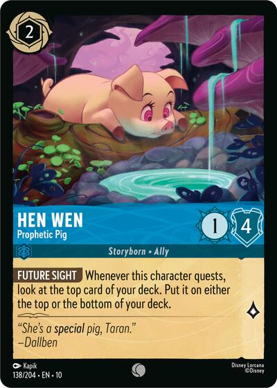 Hen Wen - Prophetic Pig - Cold Foil (Whispers in the Well)(10-138/204)(C)