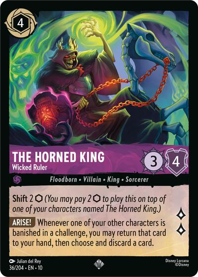 The Horned King - Wicked Ruler - Cold Foil (Whispers in the Well)(10-036/204)(SR)