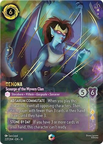 Demona - Scourge of the Wyvern Clan (Enchanted) - Holofoil (Whispers in the Well)(10-227/204)(E)