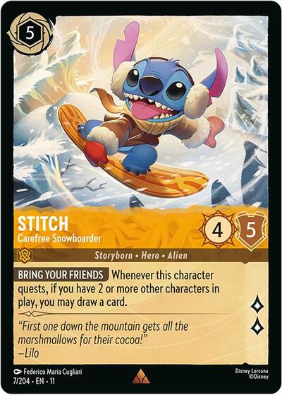 Stitch - Carefree Snowboarder (Winterspell)(11-007/204)(R)