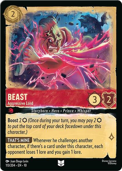Beast - Aggressive Lord - Holofoil (Whispers in the Well)(10-113/204)(U)