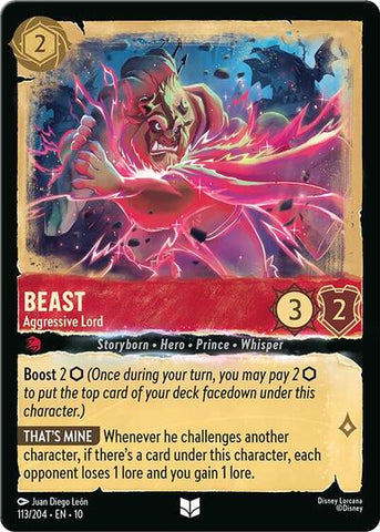 Beast - Aggressive Lord - Holofoil (Whispers in the Well)(10-113/204)(U)