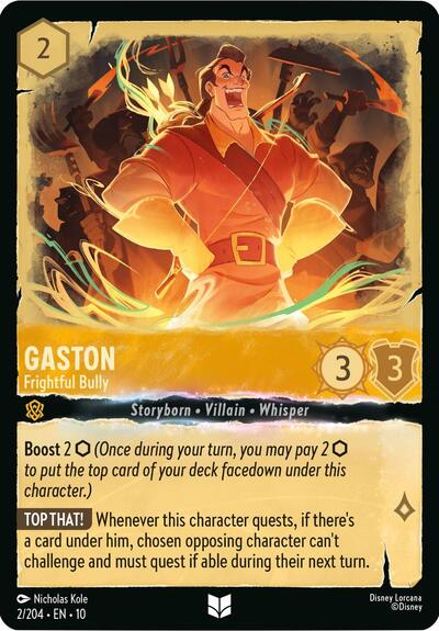 Gaston - Frightful Bully - Holofoil (Whispers in the Well)(10-002/204)(U)