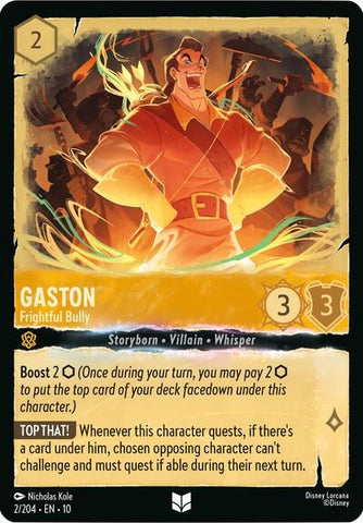 Gaston - Frightful Bully - Holofoil (Whispers in the Well)(10-002/204)(U)