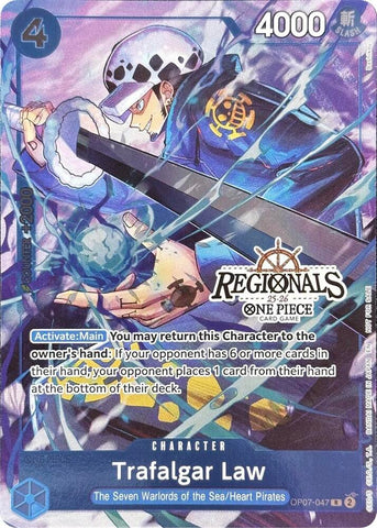 Trafalgar Law [CS 25-26 Regionals Textured Chase Promo] [Foil] (One Piece Promotion Cards)(OP07-047)(R)