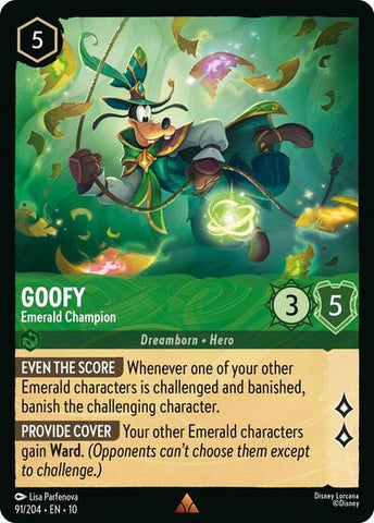 Goofy - Emerald Champion - Cold Foil (Whispers in the Well)(10-091/204)(R)