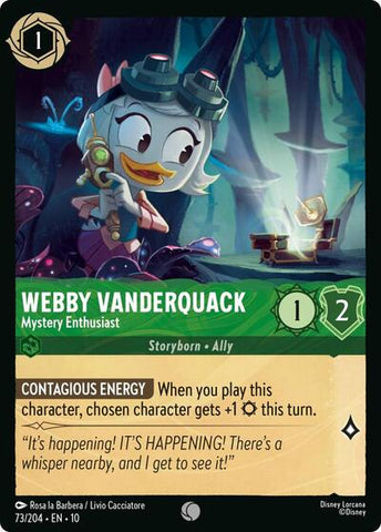 Webby Vanderquack - Mystery Enthusiast (Whispers in the Well)(10-073/204)(C)