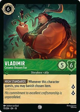 Vladimir - Ceramic Unicorn Fan - Cold Foil (Whispers in the Well)(10-075/204)(C)