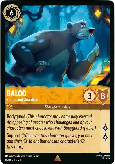 Baloo - Friend and Guardian - Cold Foil (Whispers in the Well)(10-001/204)(R)