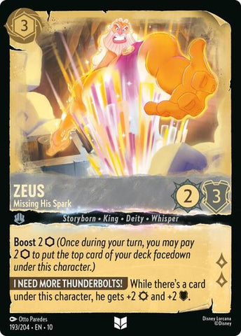 Zeus - Missing His Spark - Holofoil (Whispers in the Well)(10-193/204)(U)