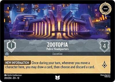 Zootopia - Police Headquarters - Cold Foil (Whispers in the Well)(10-203/204)(U)