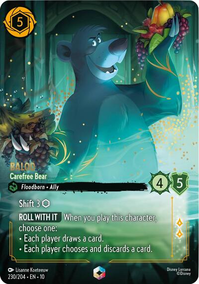 Baloo - Carefree Bear (Enchanted) - Holofoil (Whispers in the Well)(10-230/204)(E)
