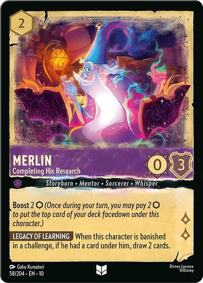 Merlin - Completing His Research - Holofoil (Whispers in the Well)(10-058/204)(U)