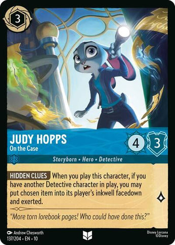 Judy Hopps - On the Case - Cold Foil (Whispers in the Well)(10-137/204)(U)
