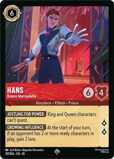 Hans - Brazen Manipulator - Cold Foil (Whispers in the Well)(10-117/204)(SR)